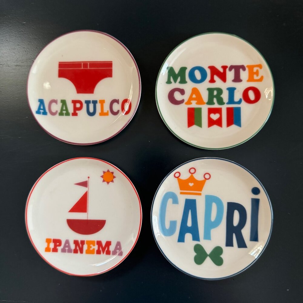 Vintage Jonathan Adler Jet Set Coasters